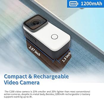 ビデオカメラ sj cam C200 Amazon | SJCAM C200 4KミニWiFiアクションカメラ 1.28インチ